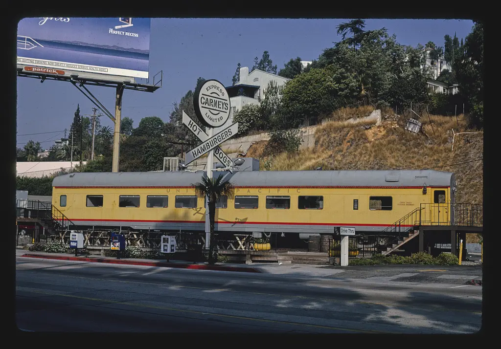 Carney's Diner, angle 1, Sunset Boulevard, Hollywood, California