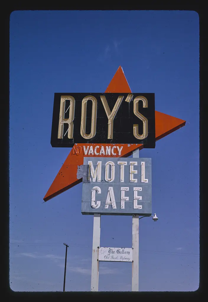 Roy's Motel sign, Route 66, Amboy, California